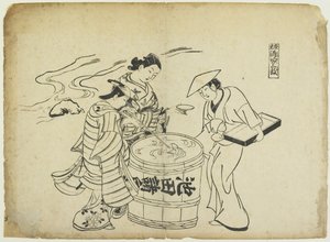 Três provadores de amor. 1710 de Okumura Masanobu